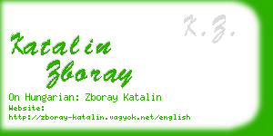 katalin zboray business card